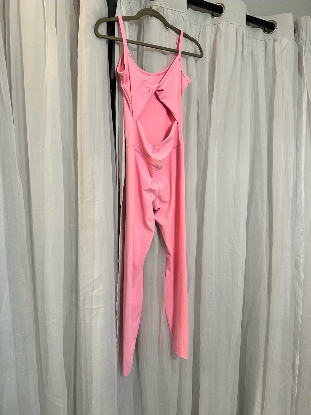 Women’s Pink One-Piece Unitard - Classic Tank Straps - Picture 6 of 8